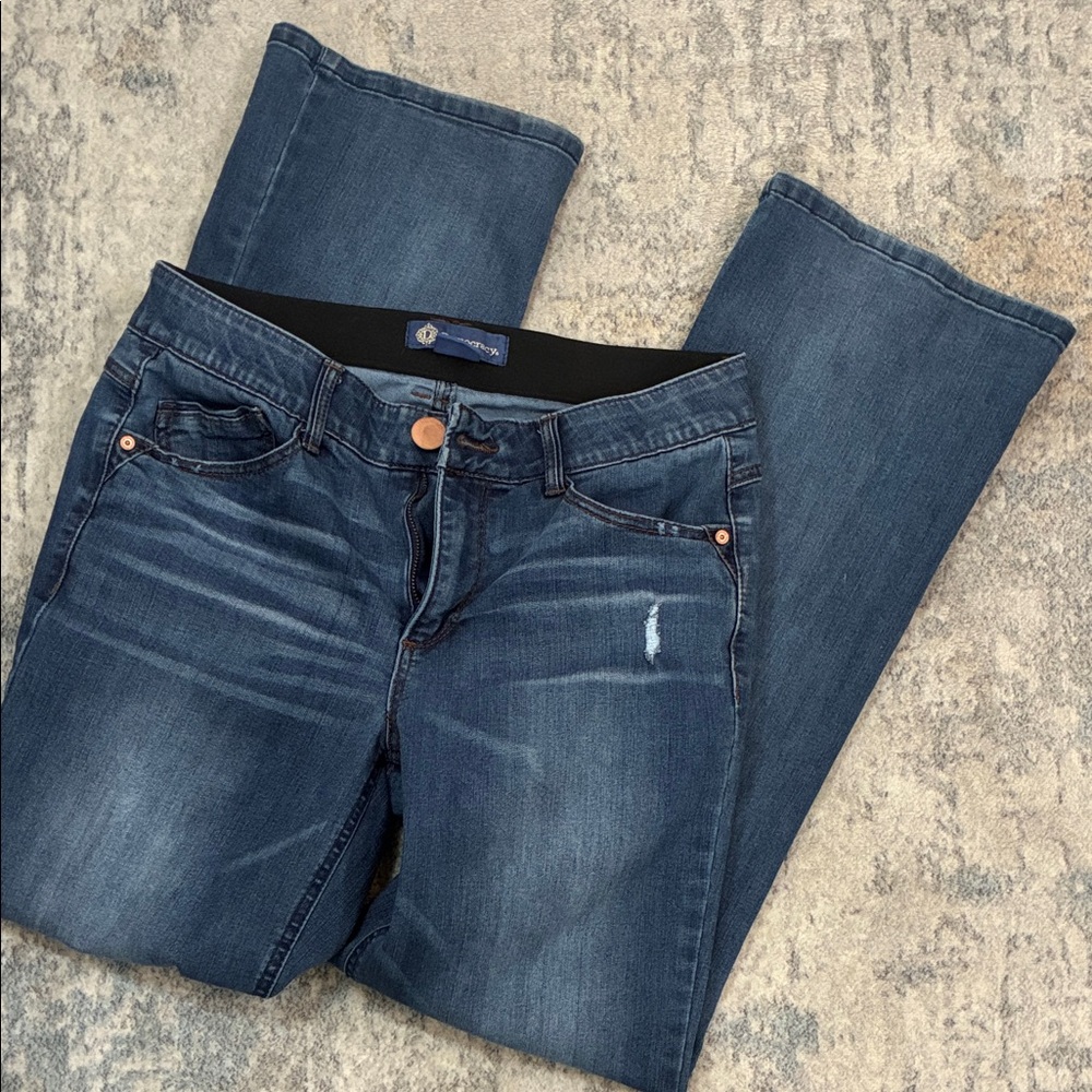 Democracy Dark Blue Slight Flare Leg Jeans